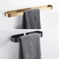 Frendorf | 2-teiliges modernes Badezimmer-Hardware-Set in Gold/Schwarz, Handtuchhalter