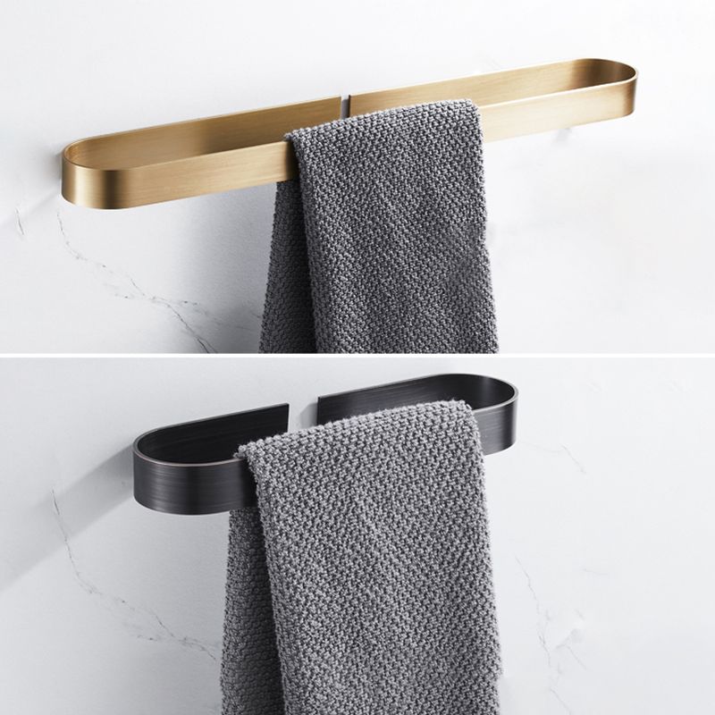 Frendorf | 2-teiliges modernes Badezimmer-Hardware-Set in Gold/Schwarz, Handtuchhalter