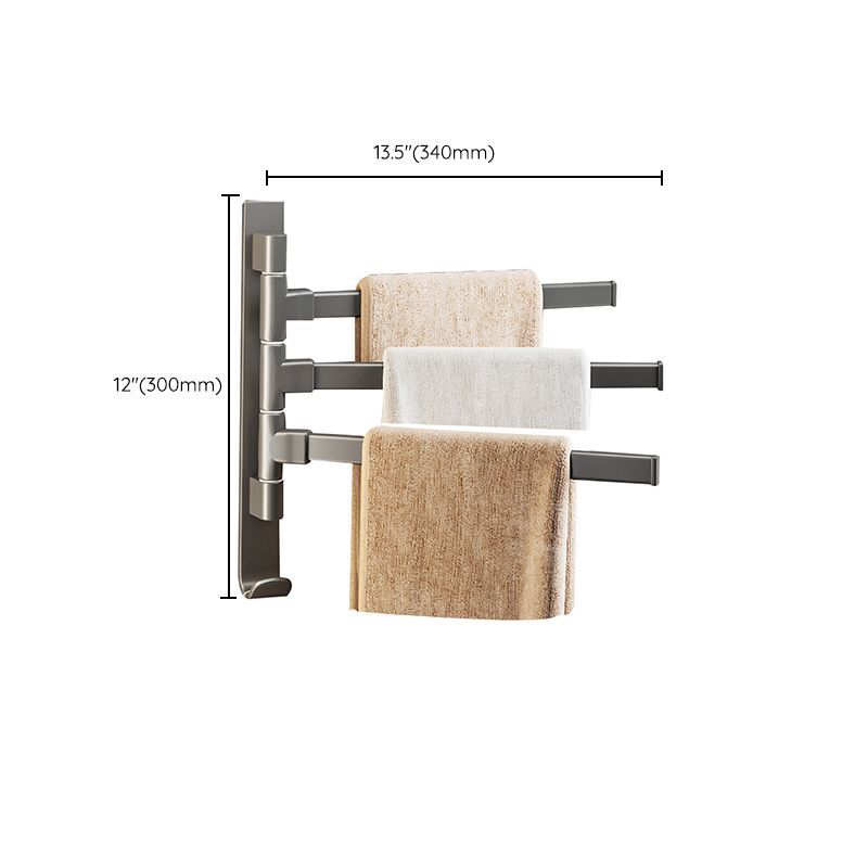 Frendorf | Contemporary Gray Bathroom Accessory Set  Aluminium Handtuchhalter