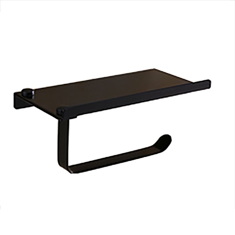 Frendorf | Zeitgemäßes Badezimmerzubehör-Set Schwarze Oberfläche Bademantelhaken/Handtuchring Bar