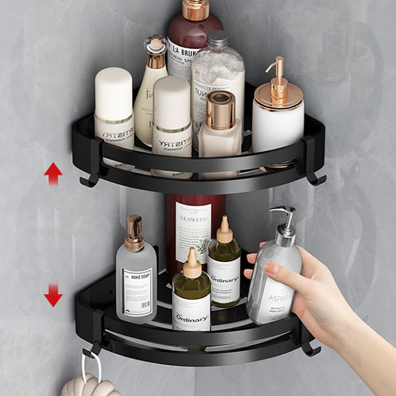 Frendorf | Klassisches Badzubehör Set in Aluminium Schwarz Finish Bademantelhaken/ Handtuchstange