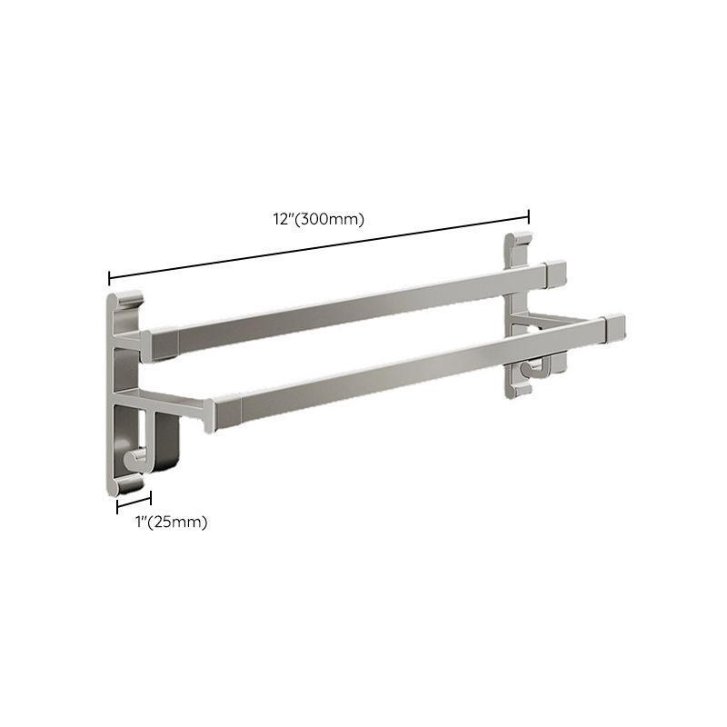 Frendorf | Graues Badezimmer Zubehör Set Zeitgenössischer Stil Aluminium Handtuchstange