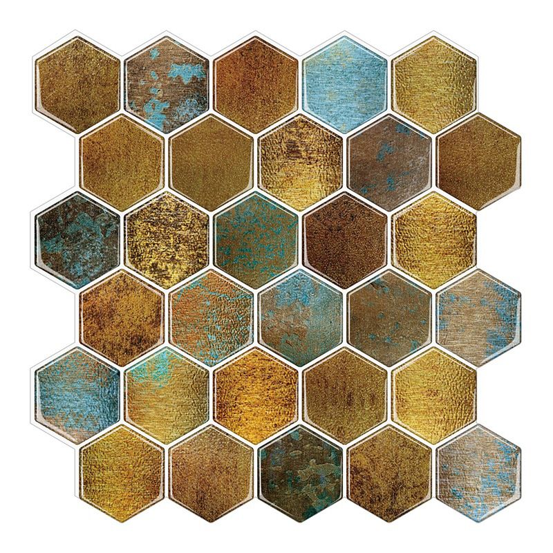 Frendorf | Fliesen-Abziehen & -Kleben Kunststoff Wasserfeste Hexagonale Fliesen-Abziehen & -Kleben für Dusche