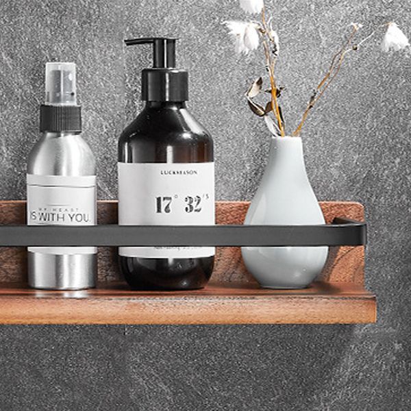 Frendorf | Holz- & Aluminium Badezimmerset Braun Badezimmerzubehörset