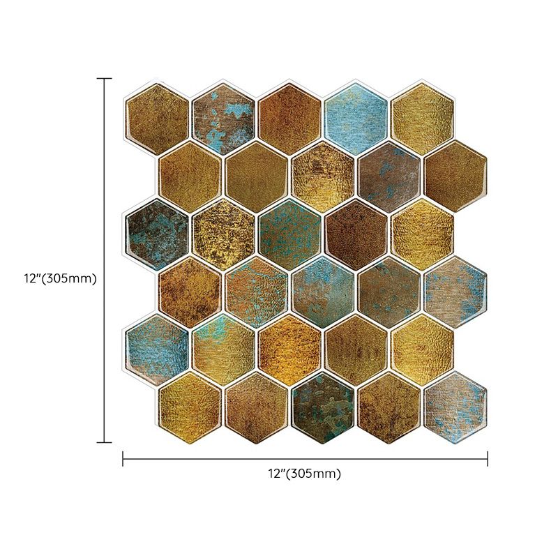 Frendorf | Fliesen-Abziehen & -Kleben Kunststoff Wasserfeste Hexagonale Fliesen-Abziehen & -Kleben für Dusche
