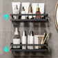 Frendorf | 2-teiliges Badregal aus mattschwarzem Metall Badezimmer-Hardware-Set