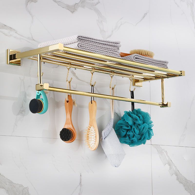 Frendorf | Gold Modernes Badezimmer-Set, Poliertes Gold, 4 Teile, Handtuchhalter, Papierhalter