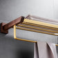 Frendorf | Traditionelles Badezimmer-Zubehörset Badregal Papierhalter Gold Badezimmer-Set