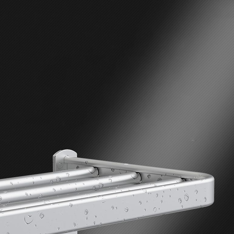 Frendorf | 7-teiliges Badezimmer-Zubehör-Set Modernes Aluminium-Badezimmer-Set in Silber