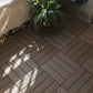 Frendorf | 12" X 12" PVC 6-Slat Quadrat Patio Fliesen Schnappfit Installation Außenbodenfliesen
