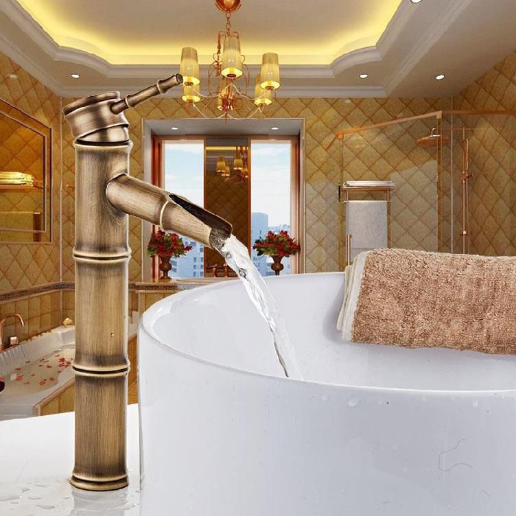 Frendorf | Messing Land Becken Wasserhahn Einloch Waschbecken Wasserhahn für Badezimmer