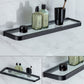 Frendorf | Modern Classic Badzubehörset aus Edelstahl Matt Schwarz Bademantelhaken/Handtuchring Bar