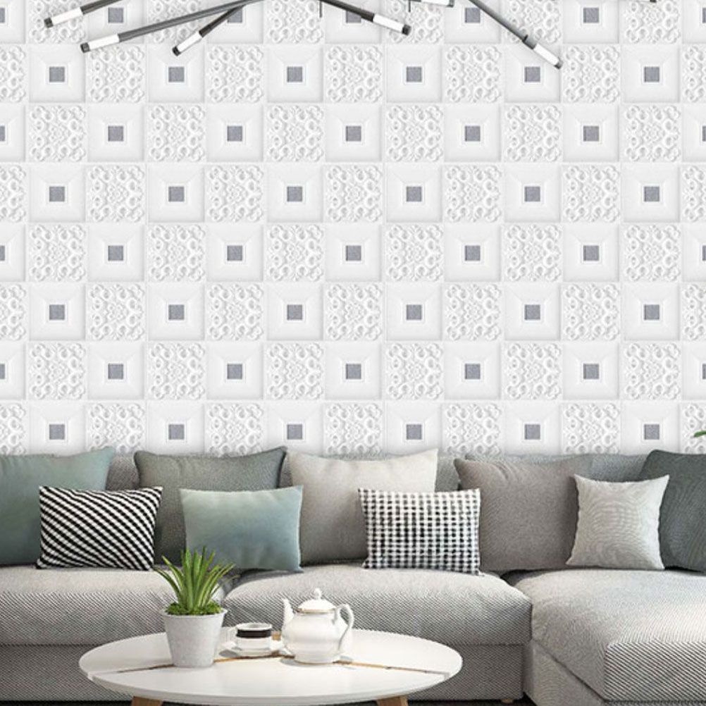 Frendorf | Modernes Zinn-Rückwandverkleidung Glatte Wand Decke XPE Baumwolle Set von 1
