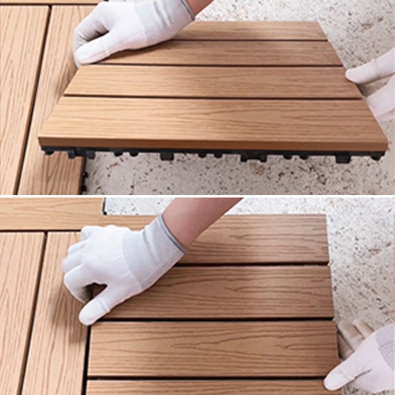 Frendorf | Quadrat Ingenieur Holzfußboden Wasserabweisend Glatte Fliese für Patio Garten