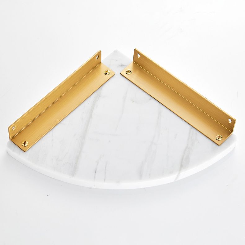 Frendorf | 2-teilige Badezimmerbeschlagset Metall und Marmor Badregalset