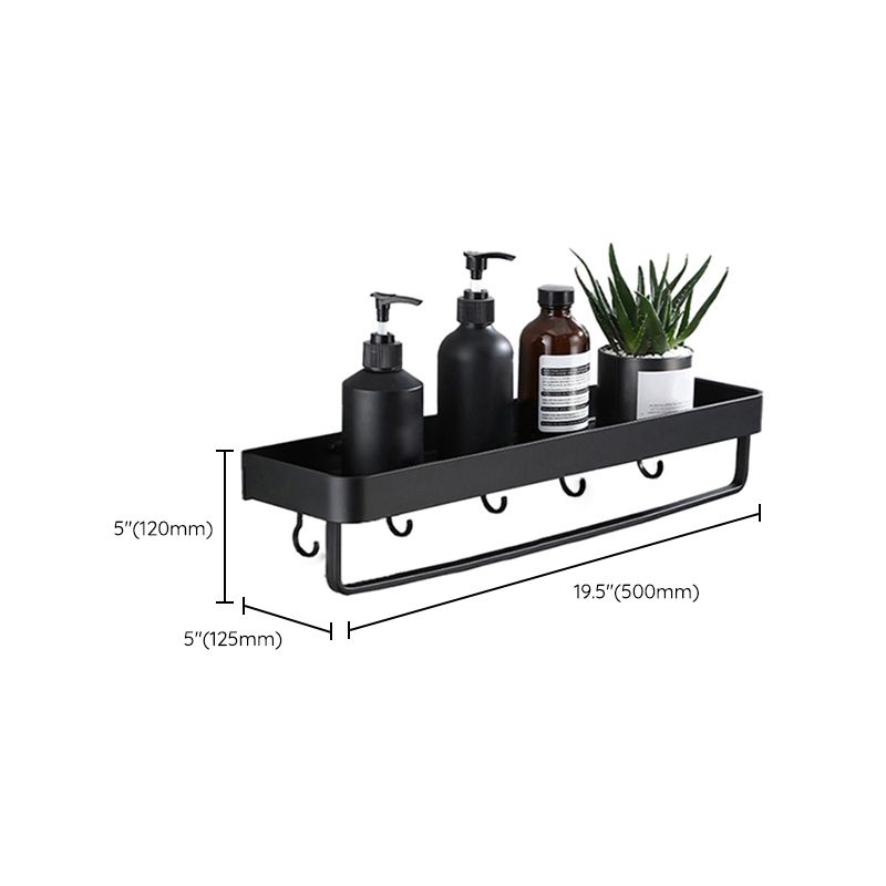 Frendorf | Zeitgemäßes Badezimmerzubehör-Set Schwarze Oberfläche Bademantelhaken/Handtuchring Bar