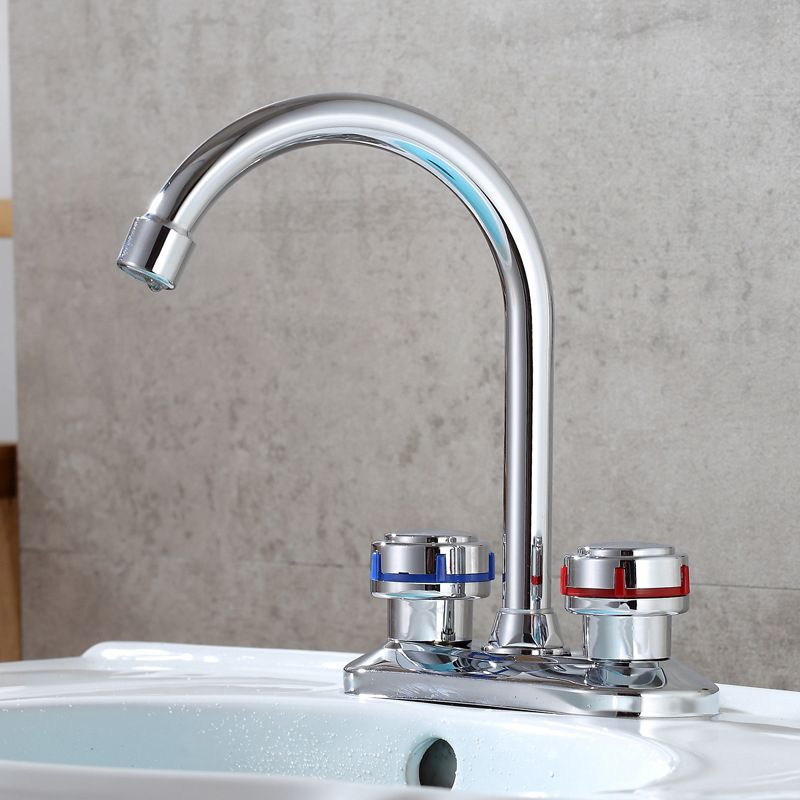 Frendorf | 1oder2-Griff Gebürstetes Nickel Weitverbreiteter Wasserhahn 2 Loch Center Set Waschbecken Wasserhahn