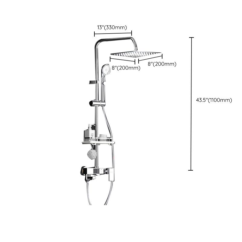 Frendorf | Wandmontiertes Duschsystem Griff Hebel Spot Resist Kupfer Duschsystem