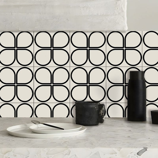 Frendorf | Beige Tone Peel & Stick Fliese Quadrat Muster Druck Einzelne Fliese