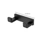 Frendorf | Modern Classic Badzubehörset aus Edelstahl Matt Schwarz Bademantelhaken/Handtuchring Bar