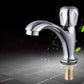 Frendorf | Zeitgenössischer Centerset Wasserhahn Knopfgriff Niedriger Bogen Massivmessing Wasserhahn