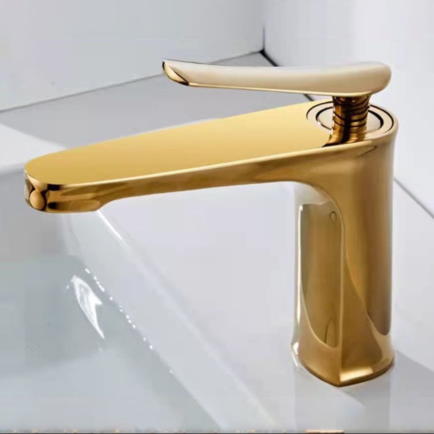 Frendorf | 1 Griff Vollkupfer Badezimmer Waschbecken Wasserhahn Nordic Modern Vanity Wasserhahn mit Abfluss