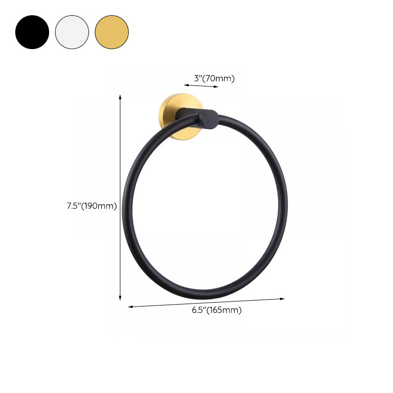 Frendorf | Modernes Badezimmer-Hardware-Set aus Edelstahl Gebürstetes Chrom Handtuchstange/Ring & Bademantel-Haken
