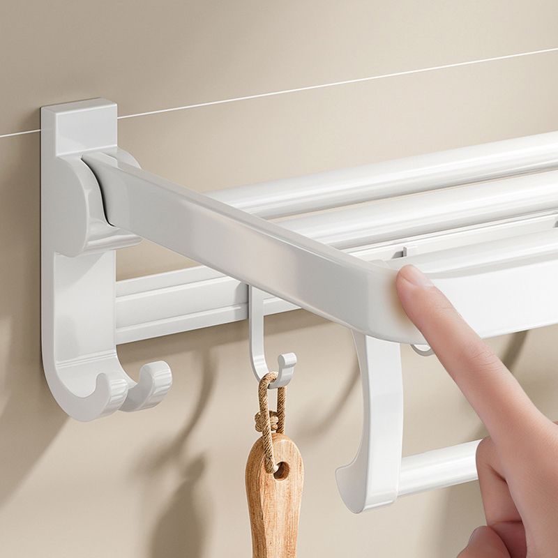Frendorf | Weißes Badezimmer Zubehör Set Zeitgemäßes Aluminium Badezimmer Zubehör Kit mit Handtuchhalter