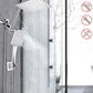 Frendorf | Zeitgenössischer Pull Down Dual Duschkopf Quadratisch Hochbogen Duschkopf Combo in Chrom