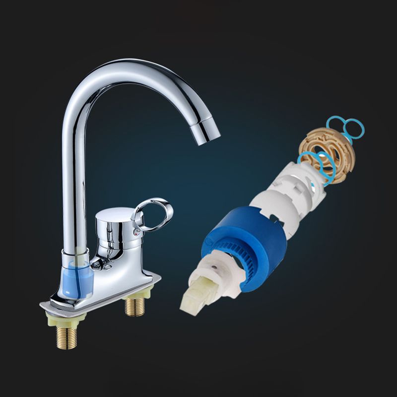 Frendorf | 1oder2-Griff Gebürstetes Nickel Weitverbreiteter Wasserhahn 2 Loch Center Set Waschbecken Wasserhahn