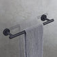 Frendorf | Matt Schwarz Badezimmer Zubehör Set Edelstahl Handtuchstange/Papierhalter/Badetuchhaken