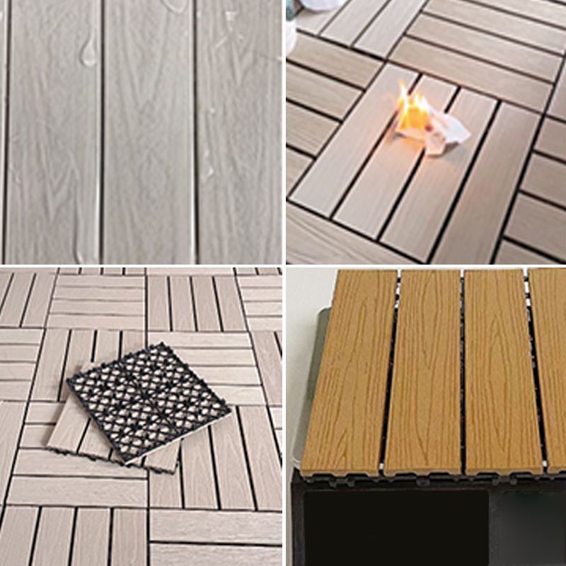 Frendorf | Quadrat Ingenieur Holzfußboden Wasserabweisend Glatte Fliese für Patio Garten