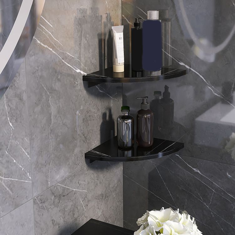 Frendorf | 3-teiliges modernes Badezimmer-Zubehörset Marmor und Metall Badregal