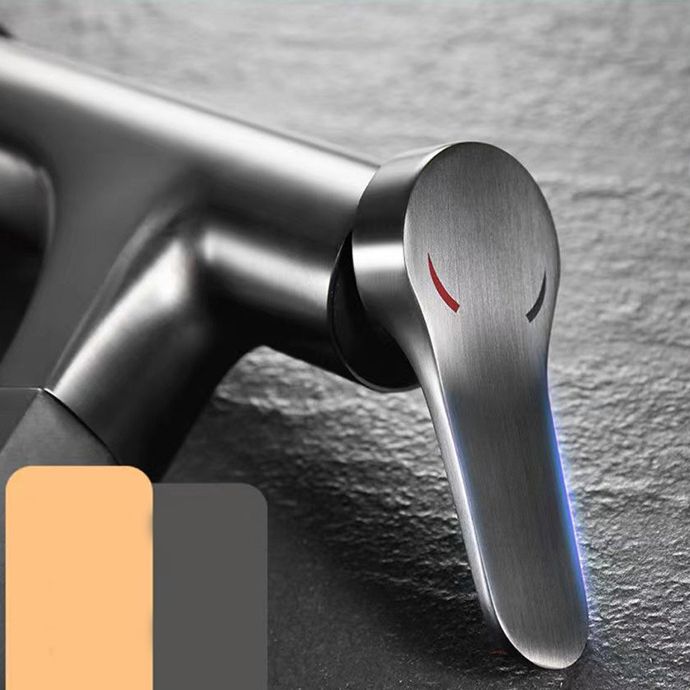 Frendorf | Basic Waschbeckenarmatur Messingarmatur Silber Centerset Waschbeckenarmatur