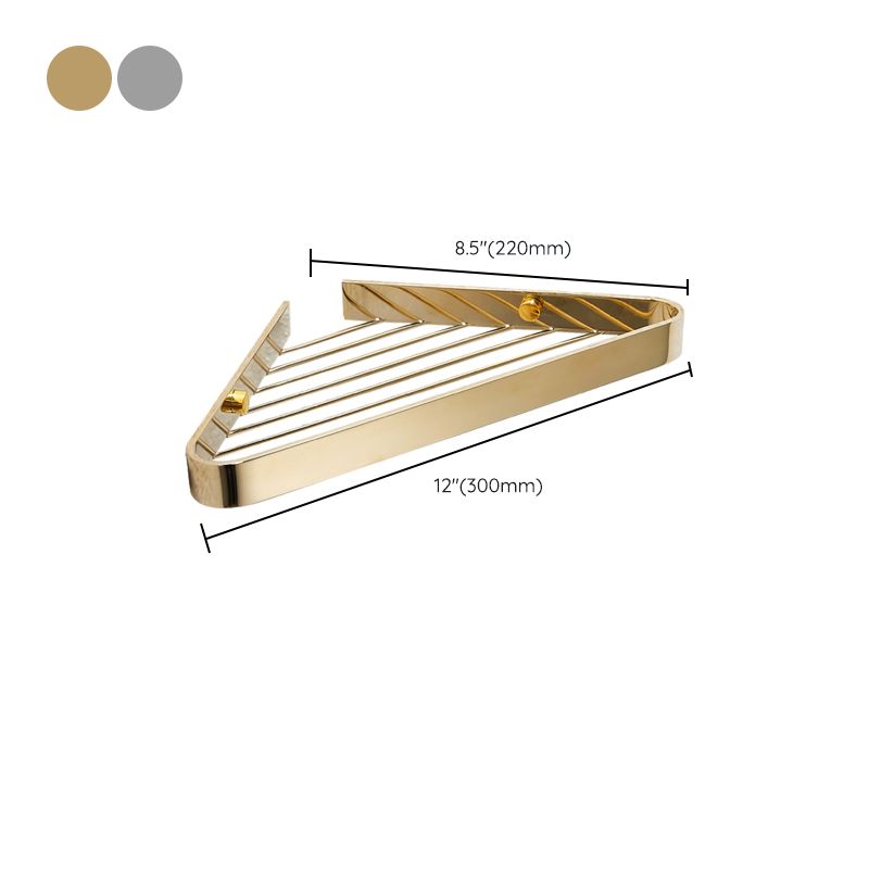 Frendorf | 2-teiliges modernes Badezimmer-Zubehörset, poliertes Chrom/Gold, Badablage