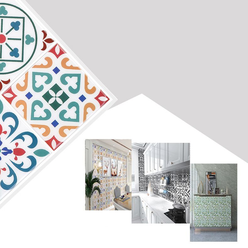 Frendorf | Quadratischer Druck Kunststoff Peel & Stick Fliese Feldfliese für Rückwandwand