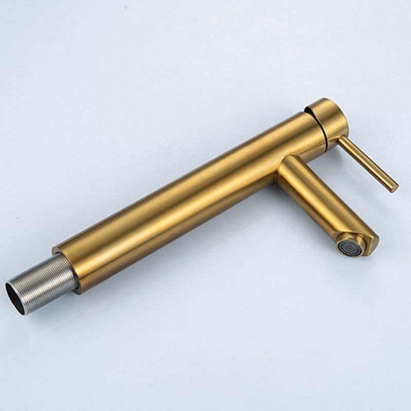 Frendorf | 1-Handgriff Gold Nickel Weitlaufende Armatur Einloch Hebel Waschbeckenarmatur mit Abfluss