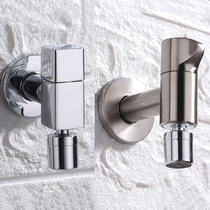Frendorf | Zeitgenössischer Wandmontierter Badezimmer Wasserhahn Knopfgriff Massivmessing Runder Wasserhahn