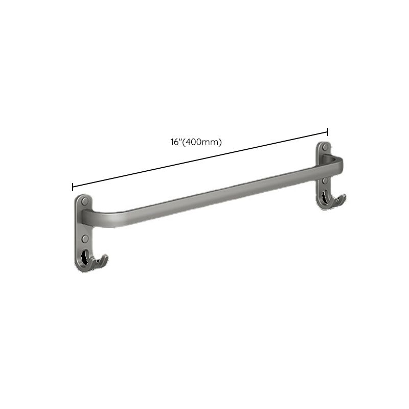 Frendorf | 2-teiliges modernes Badzubehörset aus Aluminium mattgrau Handtuchstange