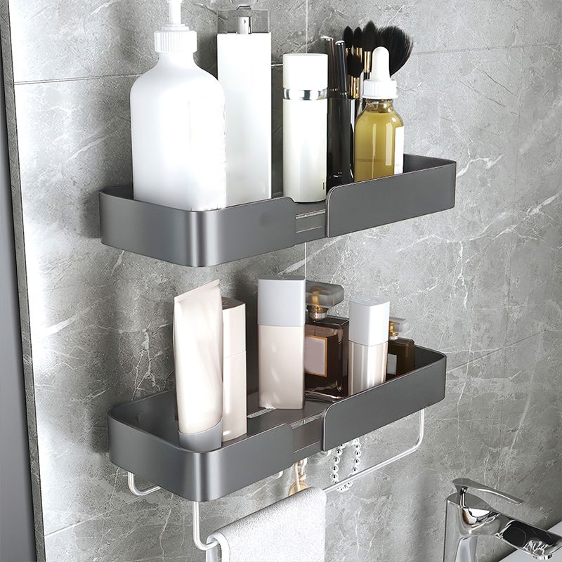 Frendorf | 3-teiliges modernes Badezimmer-Hardware-Set Aluminium Badregal in Grau