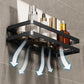 Frendorf | 2-teiliges Badregal aus mattschwarzem Metall Badezimmer-Hardware-Set