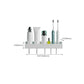Frendorf | 2-teiliges modernes Badezimmer-Accessoire-Set Weiß rechteckiges Badregal