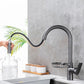 Frendorf | Ganshals Küchenspüle Wasserhahn Drehauslauf mit Pull-Down Spraykopf