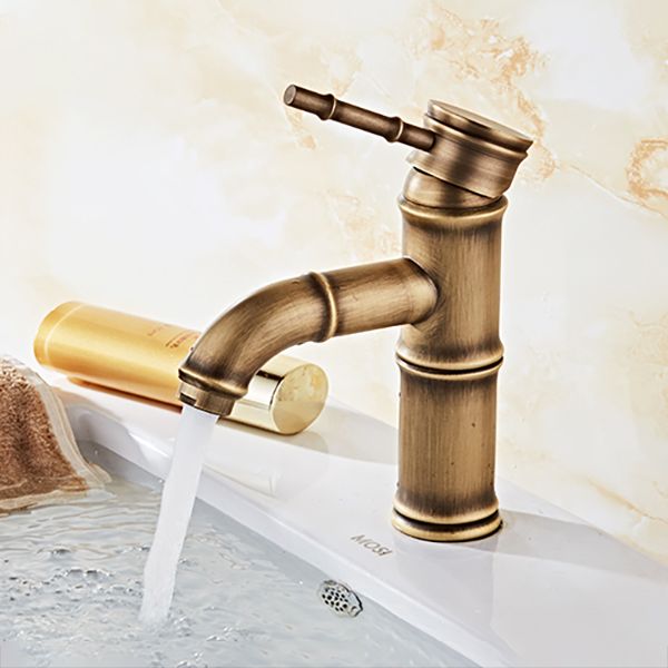 Frendorf | Messing Land Becken Wasserhahn Einloch Waschbecken Wasserhahn für Badezimmer
