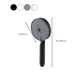 Frendorf | Matt Schwarz Handbrause Modern 3-Strahl Rund Wandmontierte Handbrause