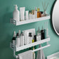 Frendorf | 2-teiliges modernes Badezimmer-Accessoire-Set Weiß rechteckiges Badregal