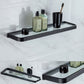 Frendorf | Modern Classic Badzubehörset aus Edelstahl Matt Schwarz Bademantelhaken/Handtuchring Bar