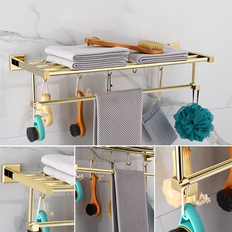 Frendorf | Gold Modernes Badezimmer-Set, Poliertes Gold, 4 Teile, Handtuchhalter, Papierhalter