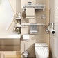 Frendorf | Modernes Stil Badezimmerzubehörset mit Badregal/Handtuchhalter/Toilettenbürste in Weiß