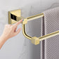 Frendorf | Gold Modernes Badezimmer-Set, Poliertes Gold, 4 Teile, Handtuchhalter, Papierhalter